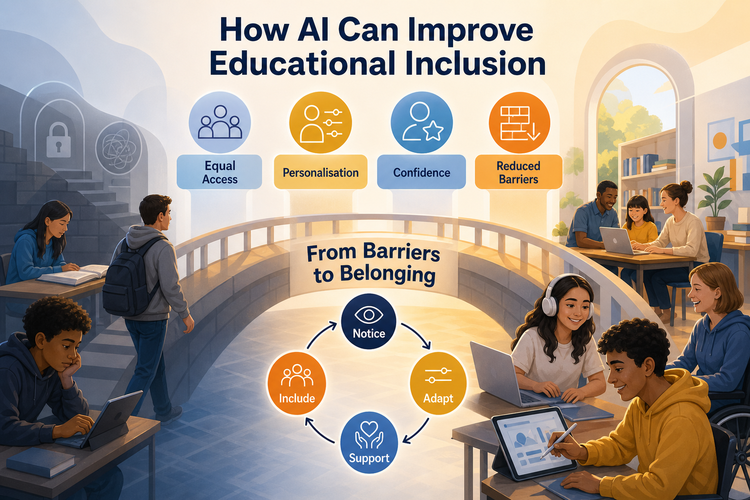 How AI Can Improve Educational Inclusion infographic