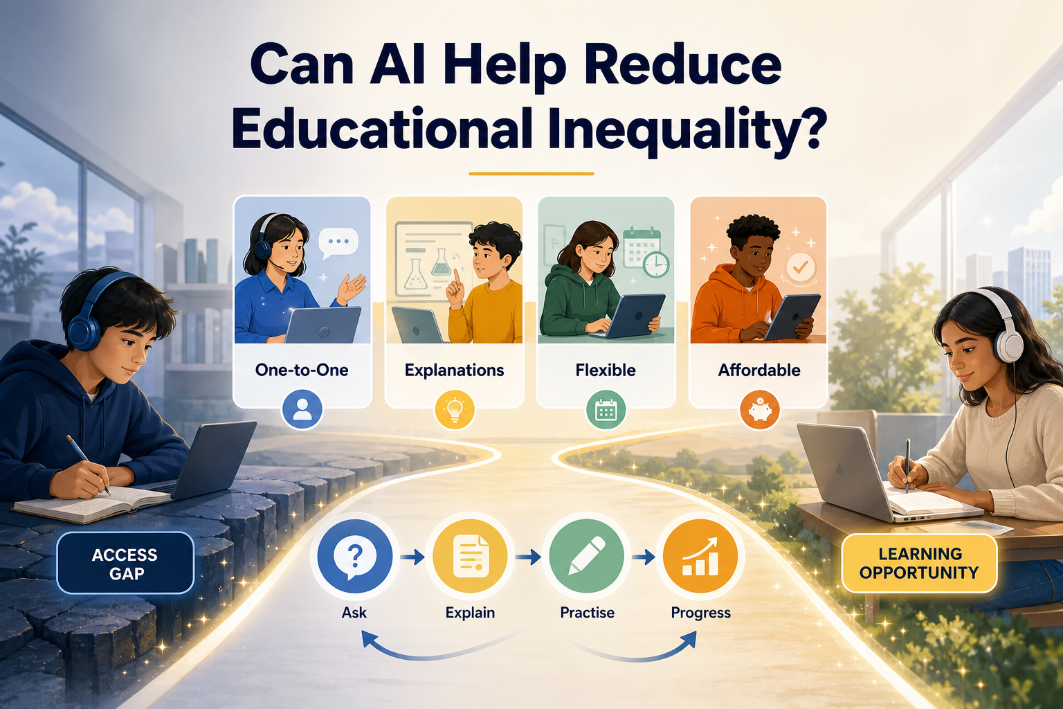 Can AI Help Reduce Educational Inequality? infographic