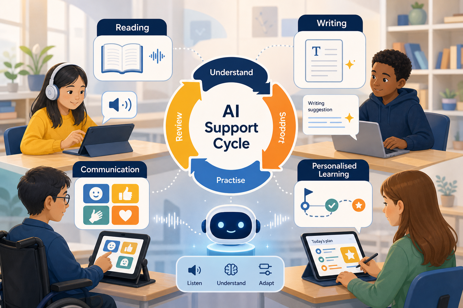 How AI Can Support Learners With Special Educational Needs and Disabilities infographic