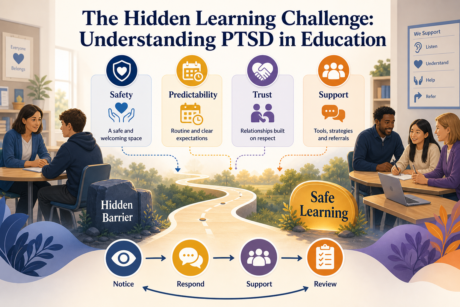 The Hidden Learning Challenge: Understanding PTSD in Education infographic